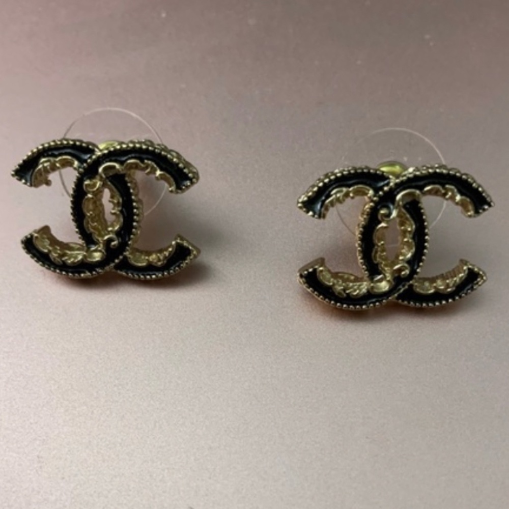 Black Chanel Earrings